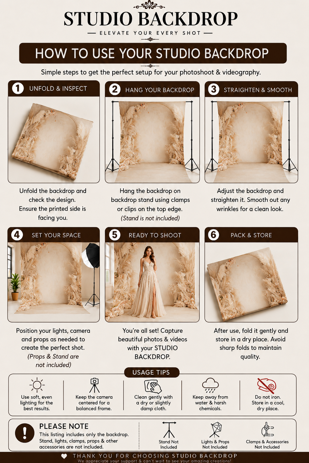 Neutral Pampas Arch Backdrop