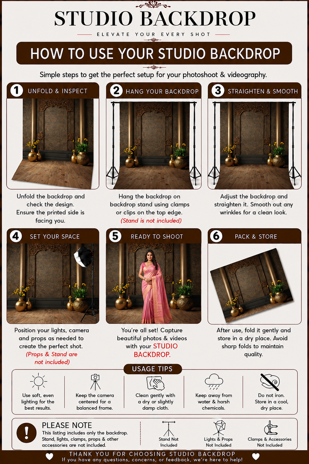 Opulent Golden Pillar Manor Backdrop