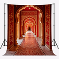 Royal Mughal Palace Corridor Backdrop