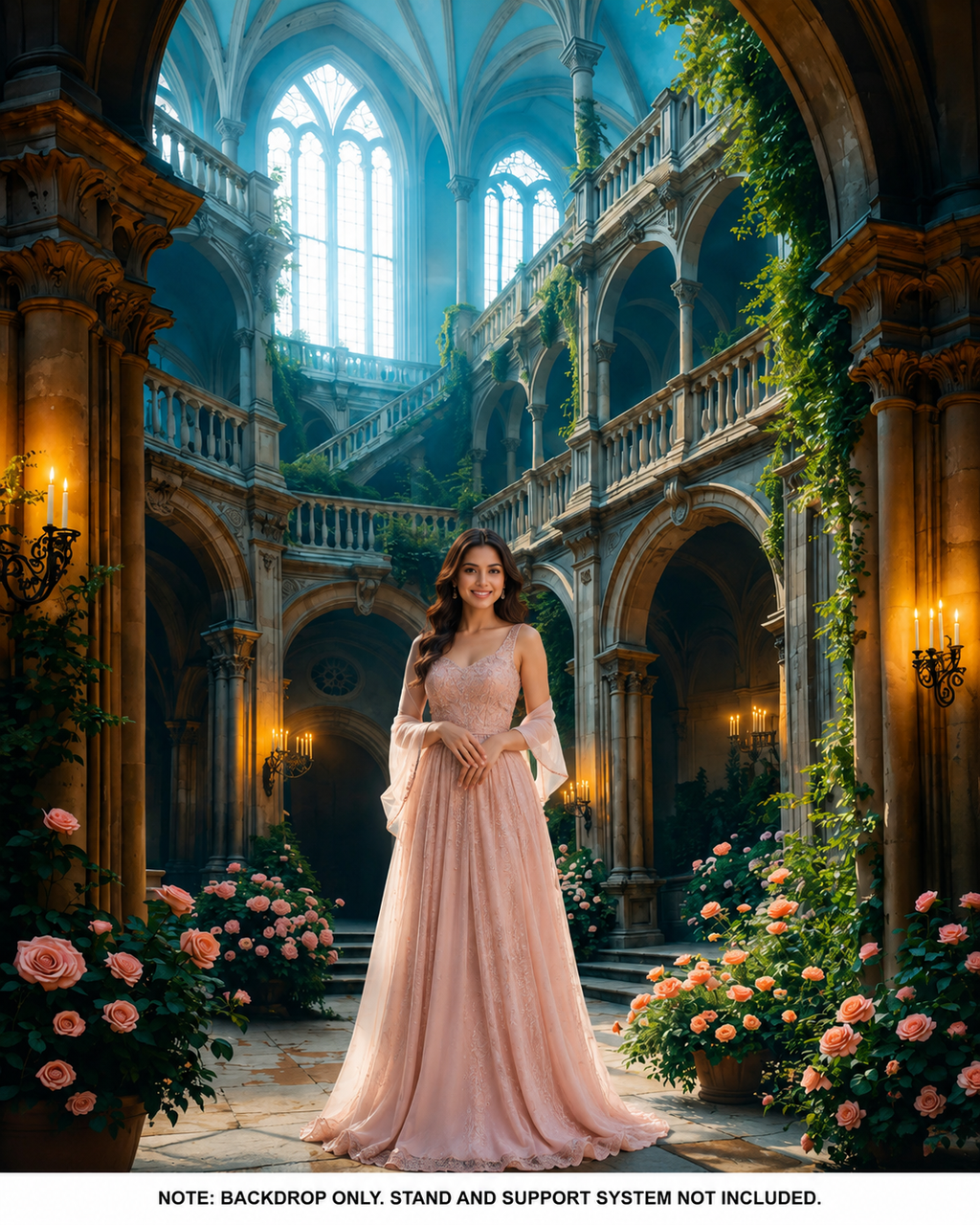 Vintage Palace Courtyard Backdrop