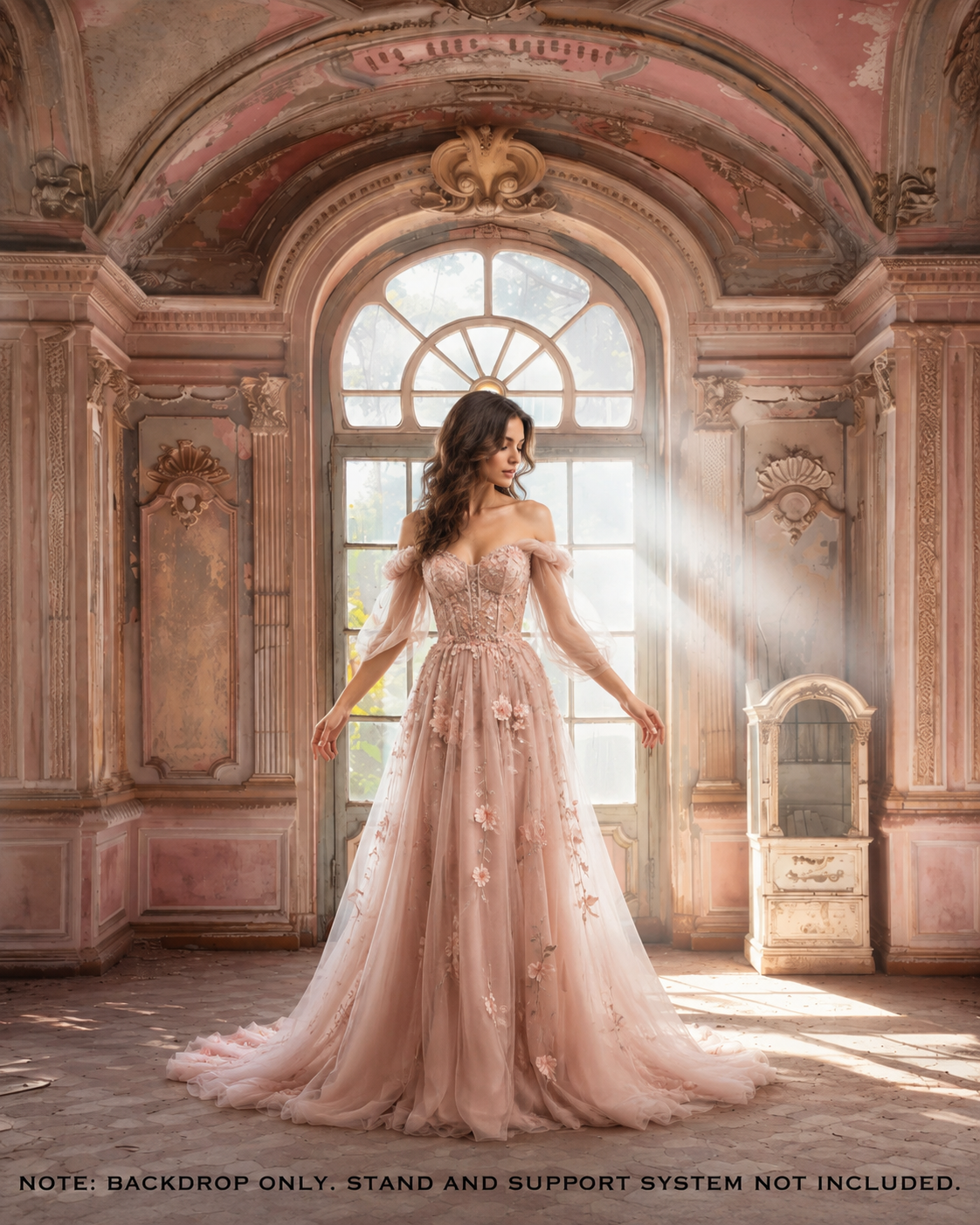 Vintage Pink French Room Backdrop