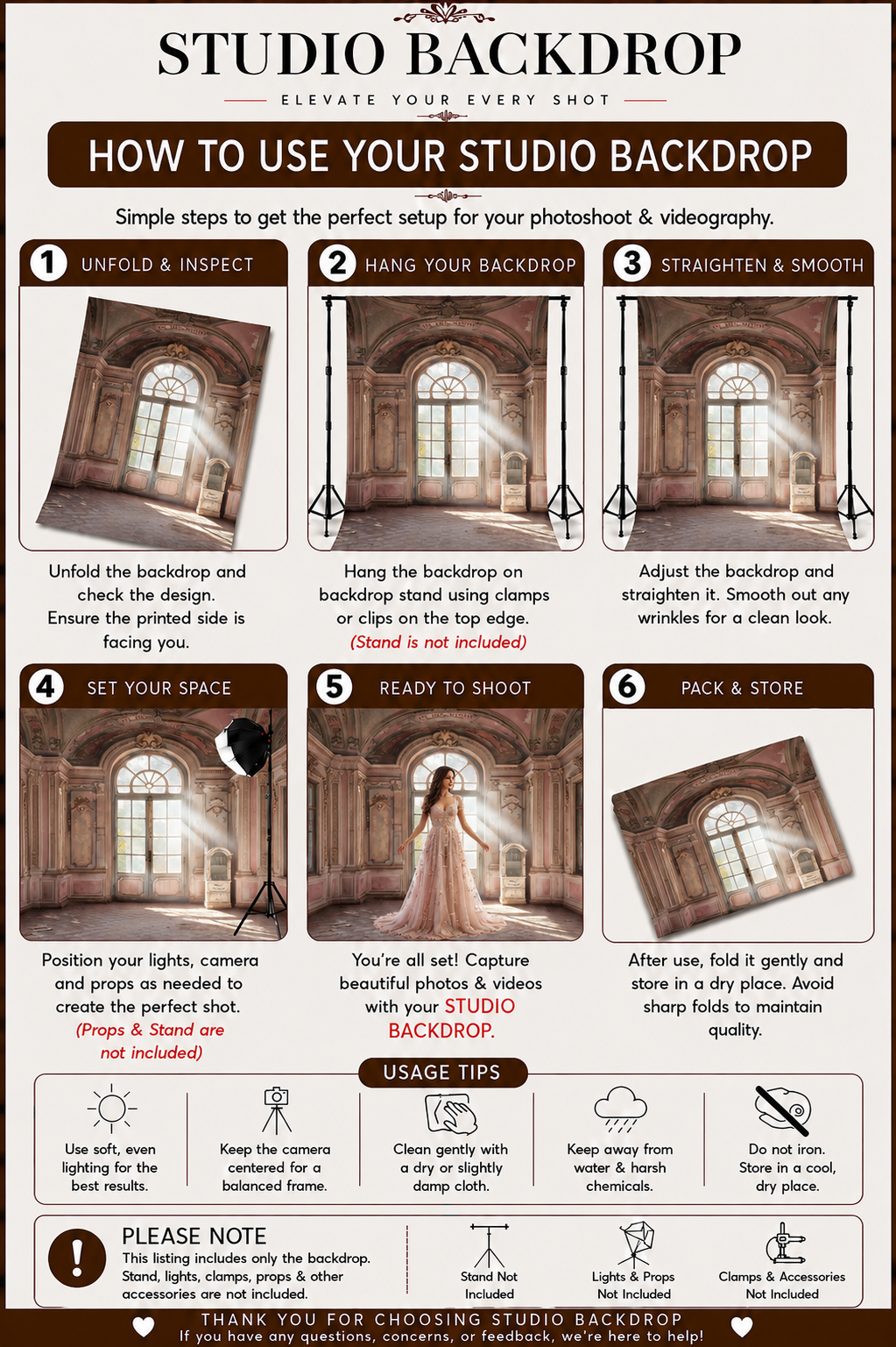 Vintage Pink French Room Backdrop