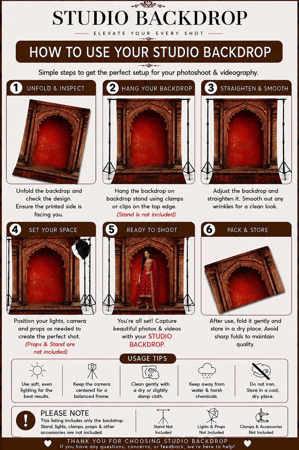 Vintage Red Arch Frame Backdrop