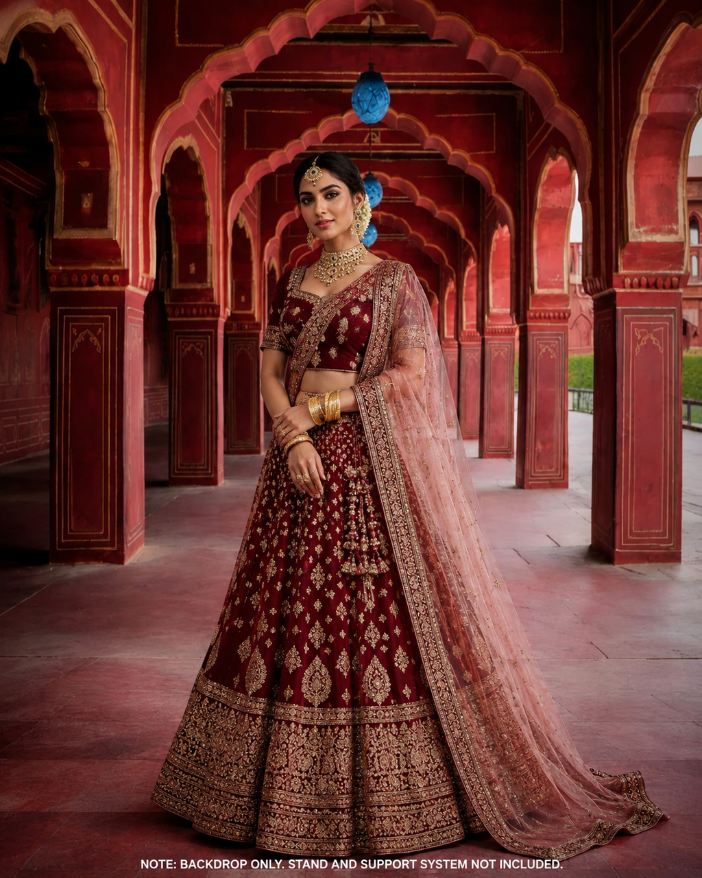 Royal Red Arch Corridor Backdrop
