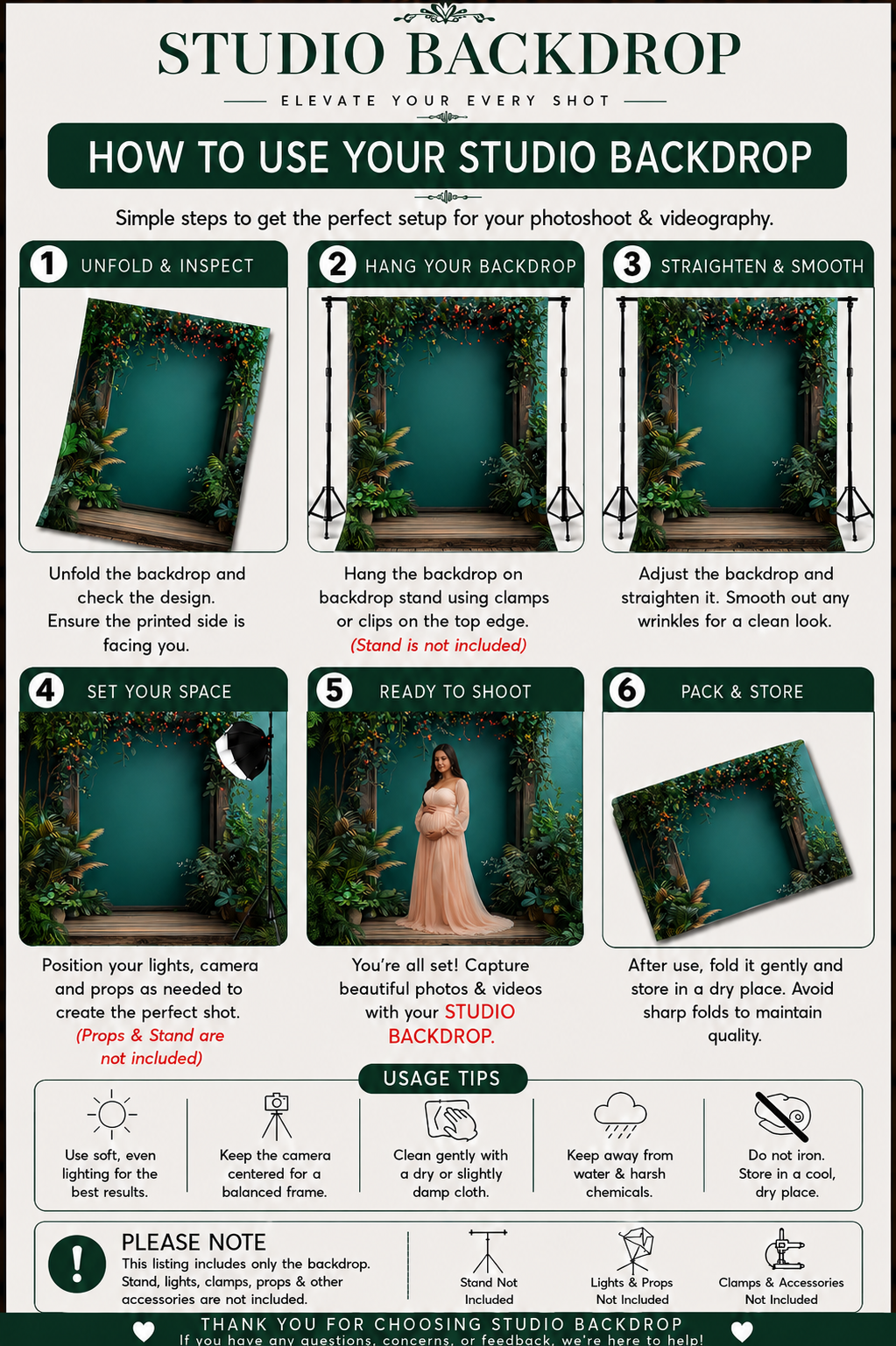 Emerald Garden Arch Backdrop