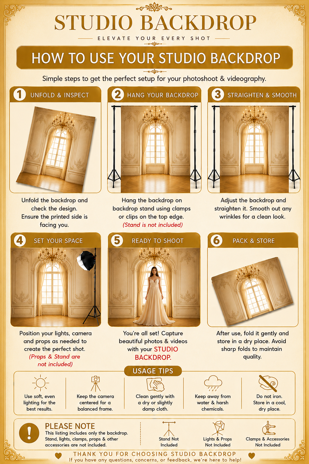Royal Vintage Palace Window Backdrop