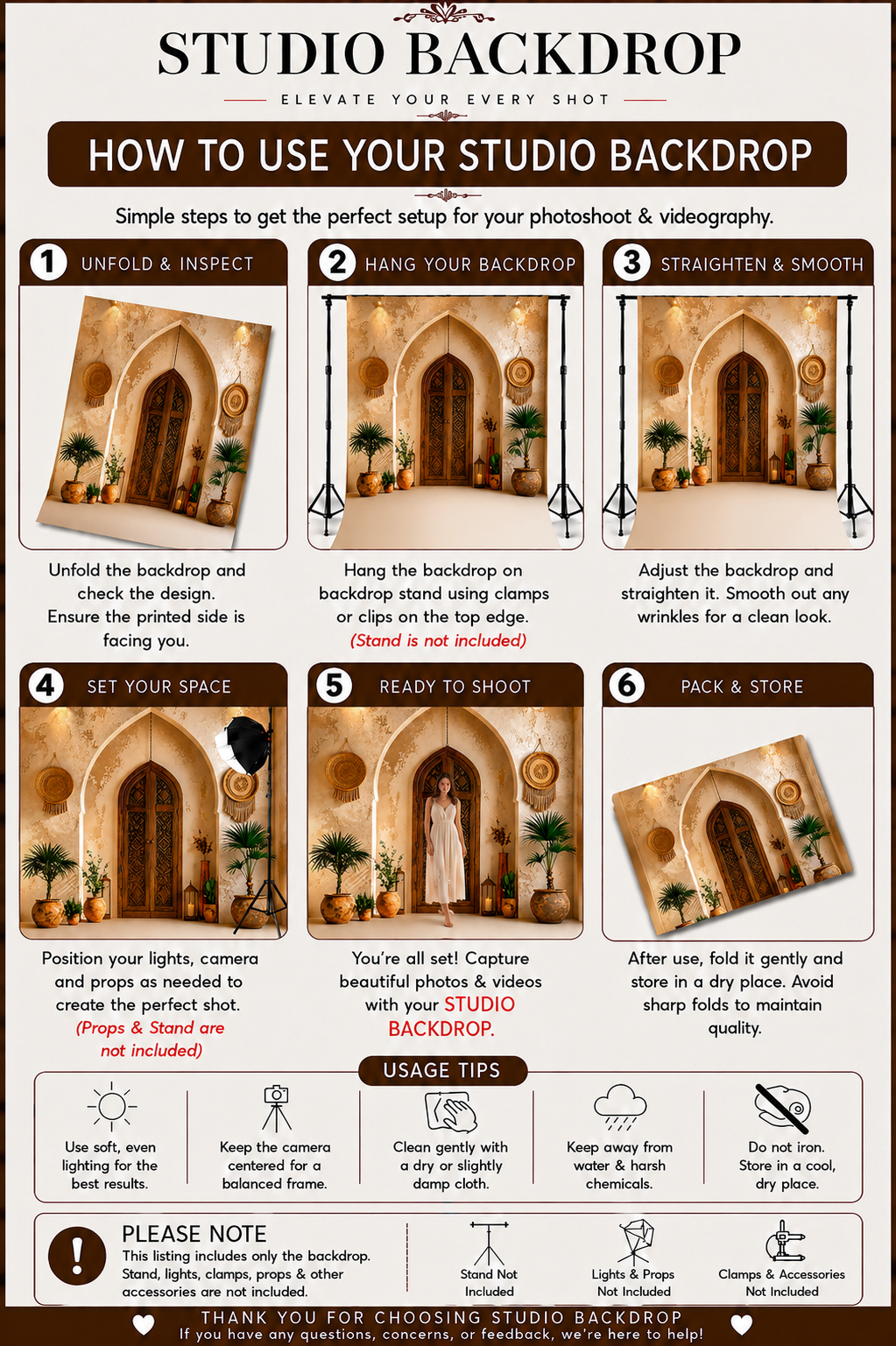Moroccan Archway Boho Luxury Backdrop
