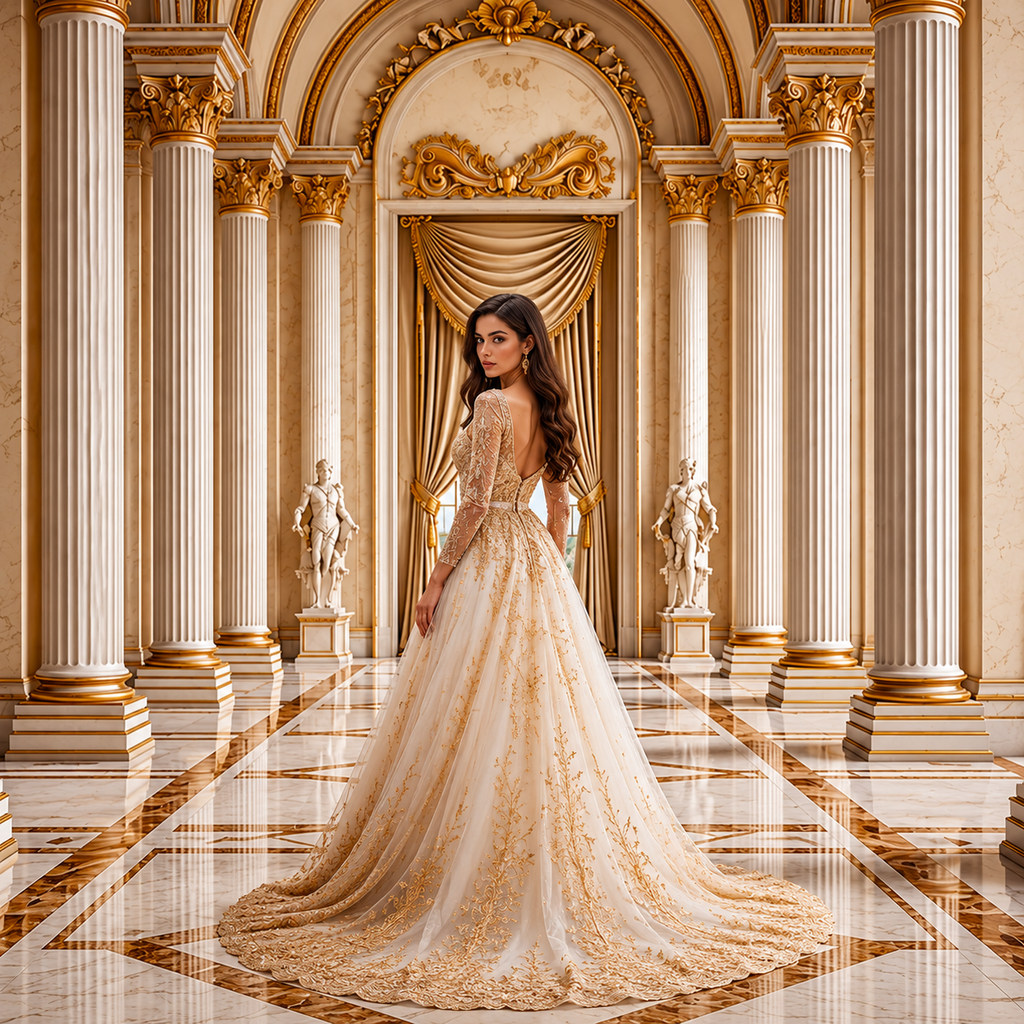 Royal Golden Palace Backdrop