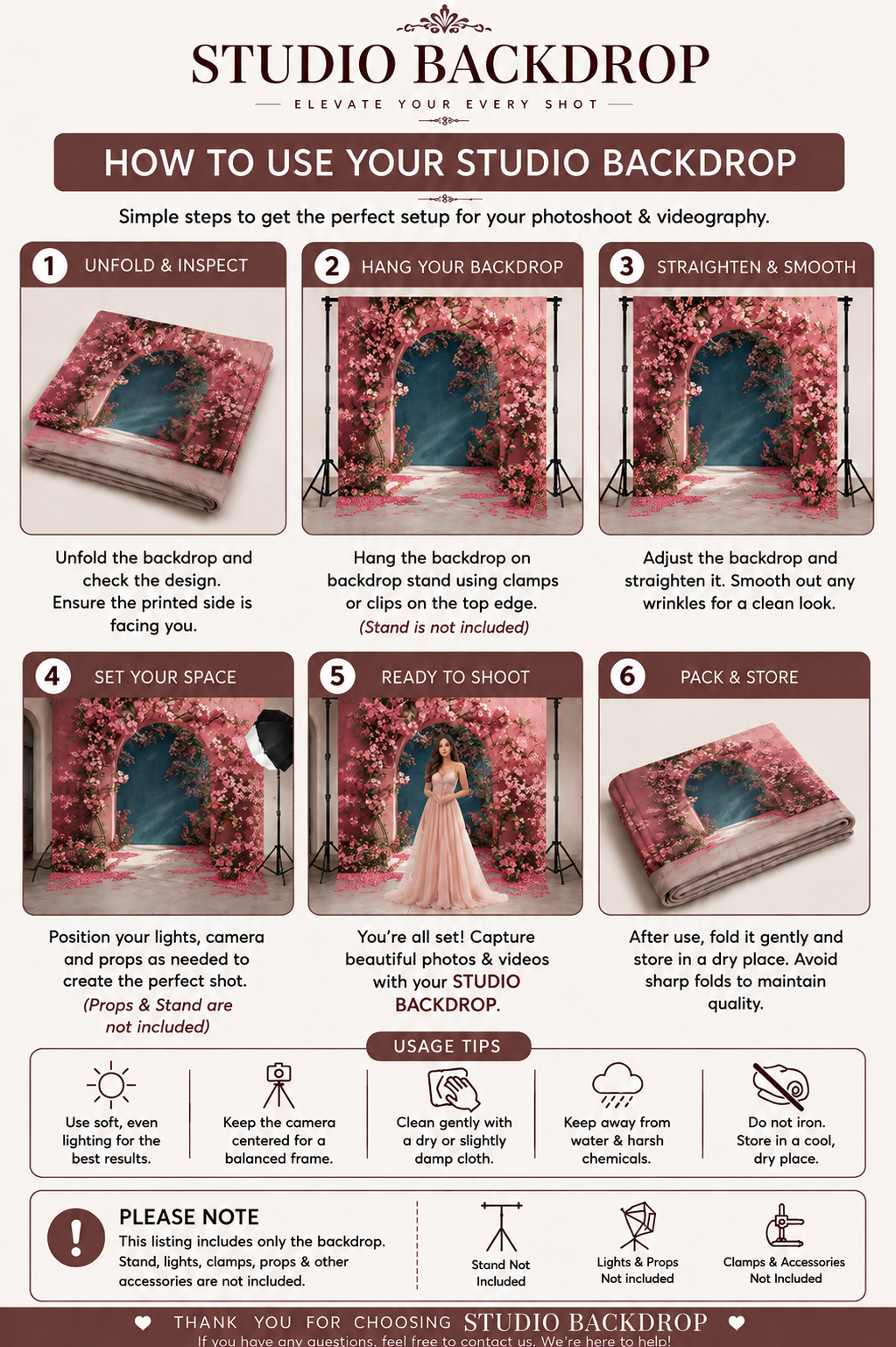 Blush Bloom Archway Backdrop