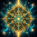 Golden Divine Festival Mandala Photography Backdrop