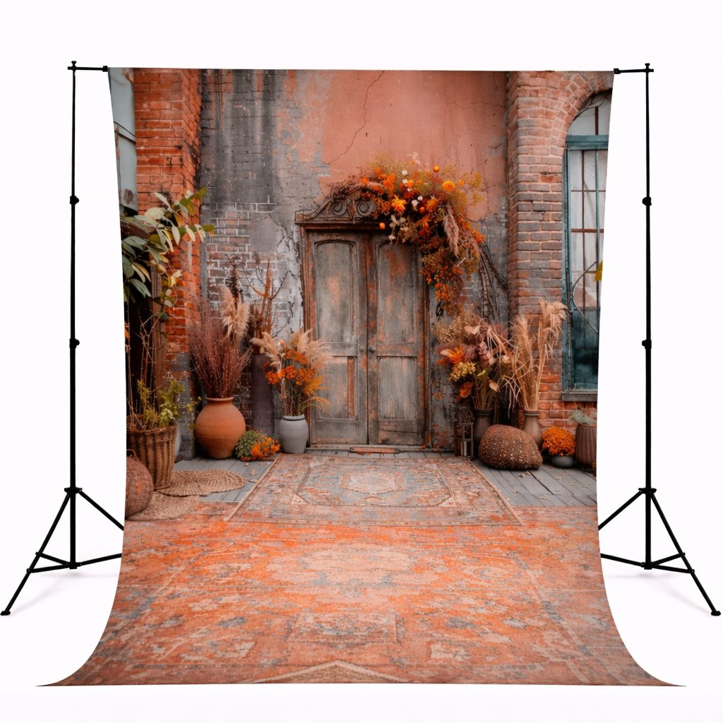 Ornamental Floral Arch Illustration Backdrop