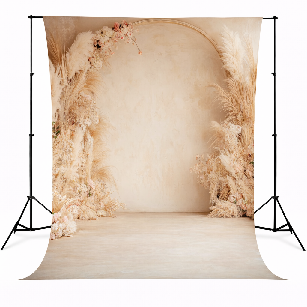 Neutral Pampas Arch Backdrop