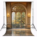 Golden Palace Window Luxe Interior Backdrop