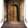 Royal Carved Wooden Door Backdrop