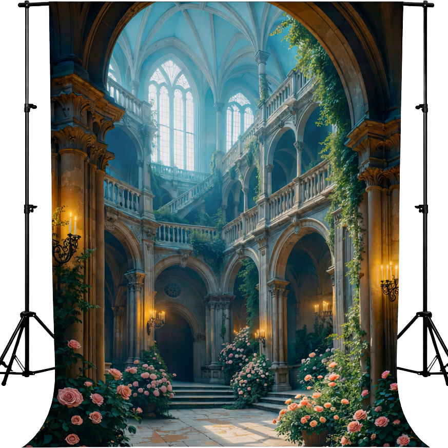 Vintage Palace Courtyard Backdrop