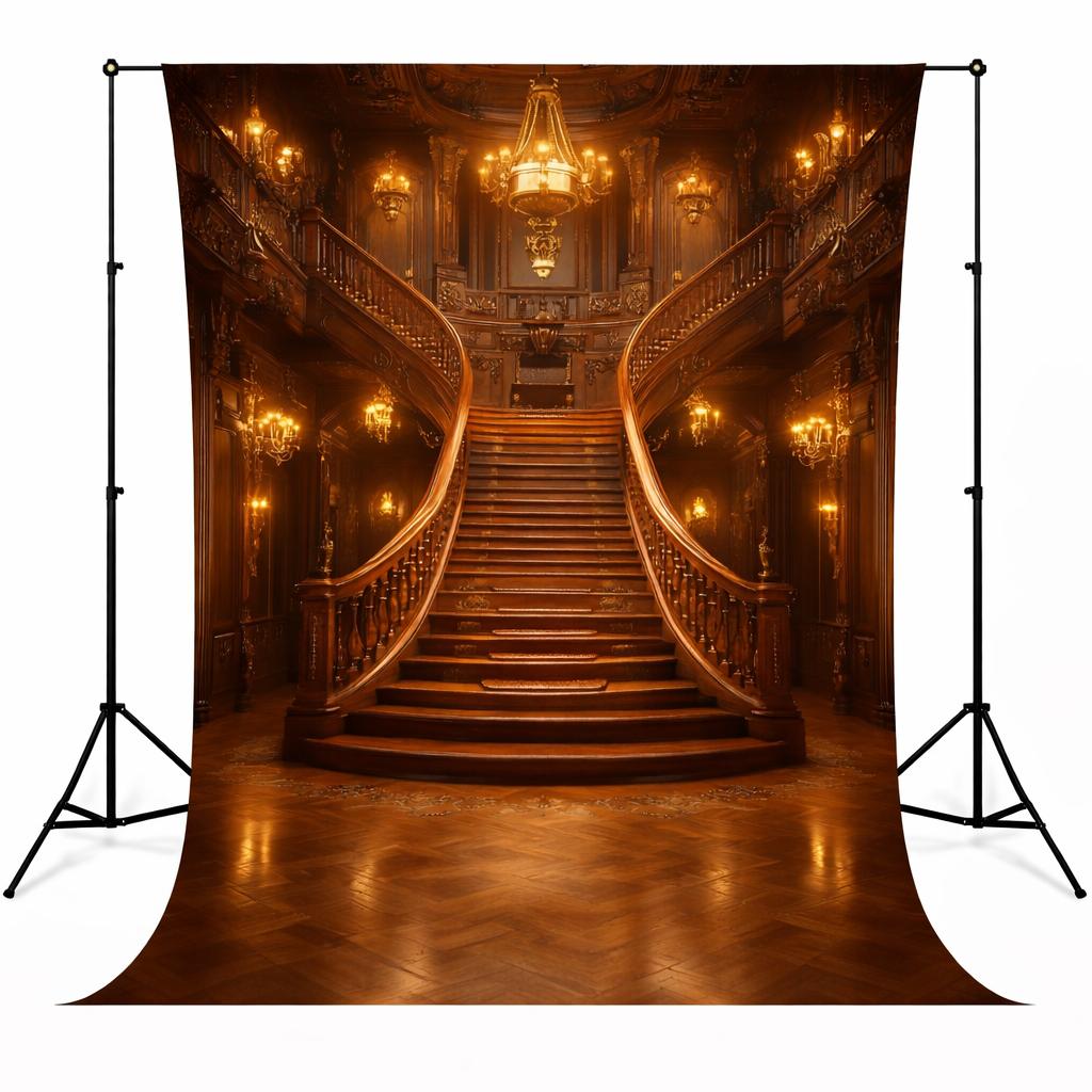 Luxury Mansion Staircase Backdrop