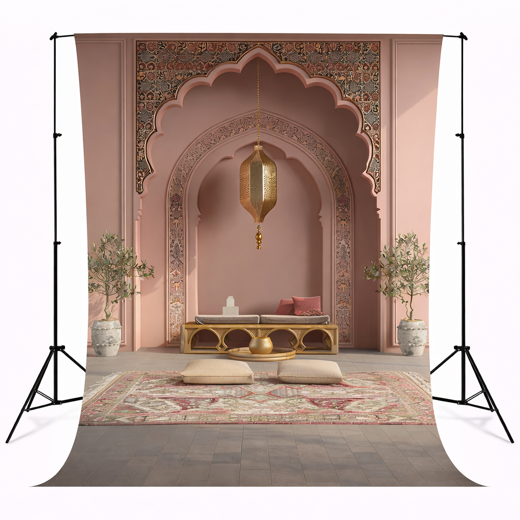 Blush Pink Moroccan Lounge Backdrop