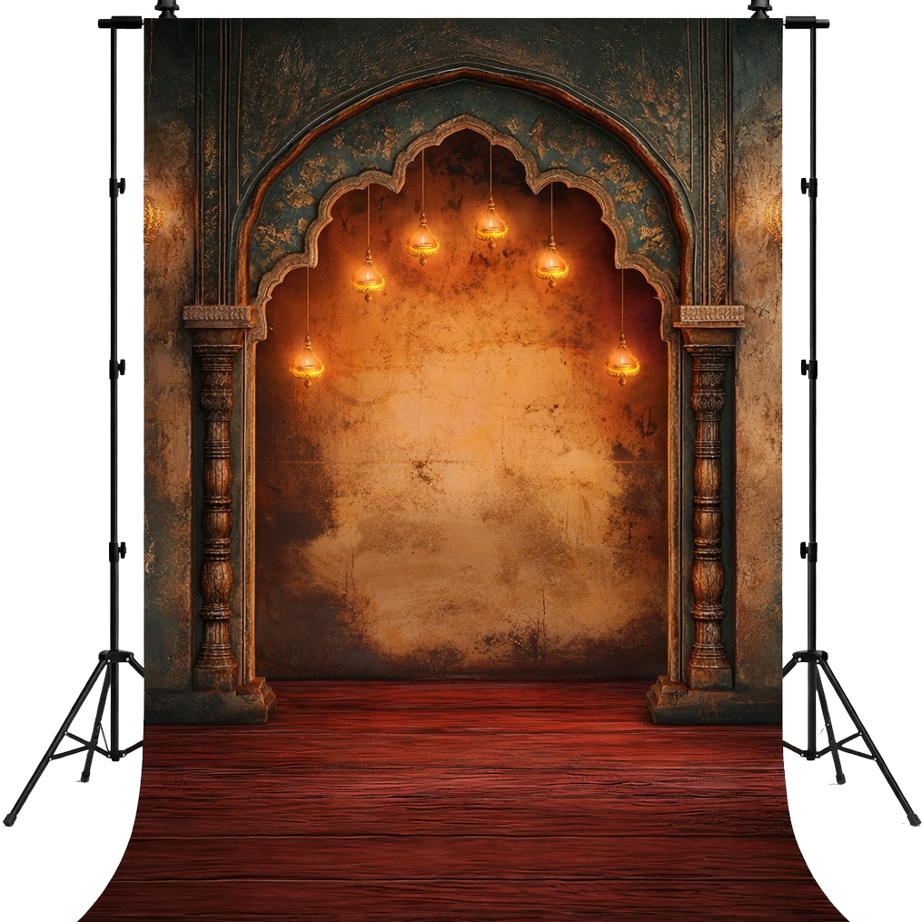 Rustic Arch Warm Light Backdrop