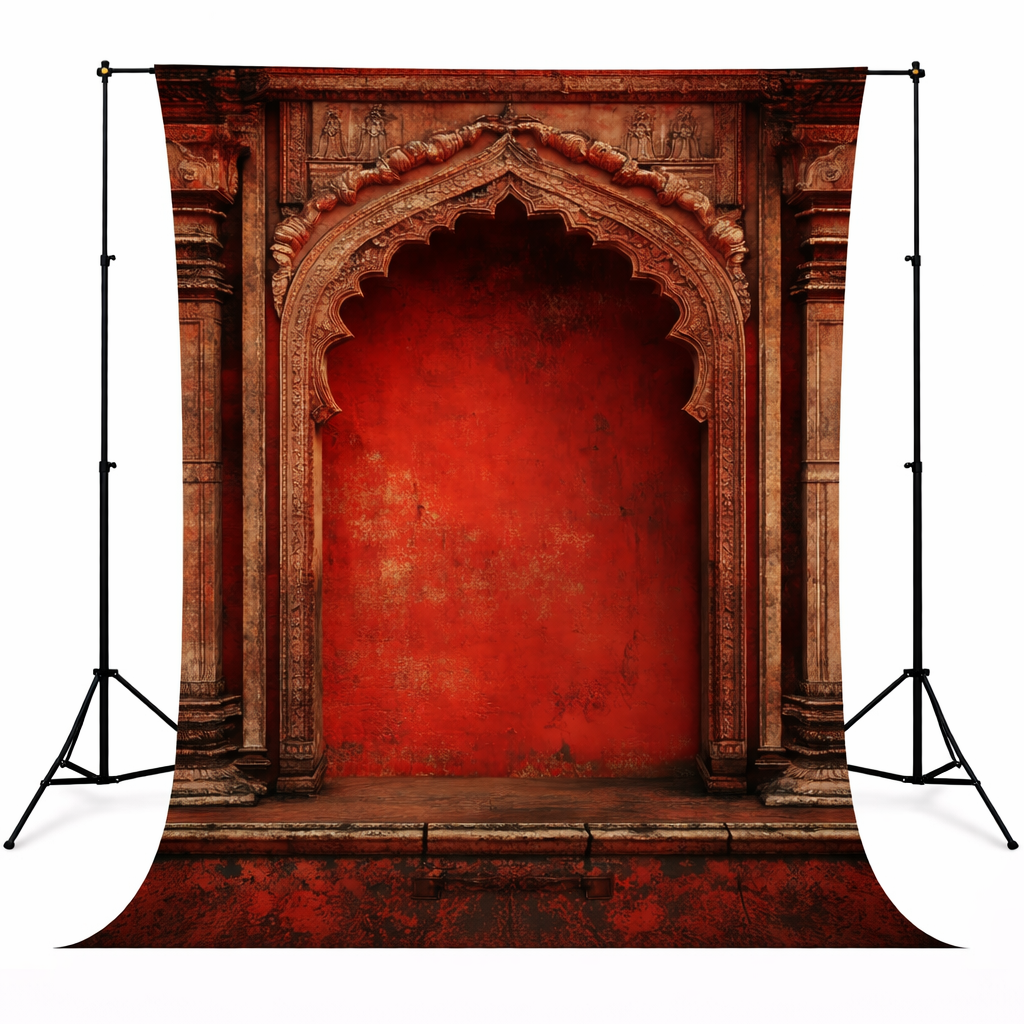 Vintage Red Arch Frame Backdrop