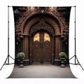 Vintage Gothic Carved Door Backdrop