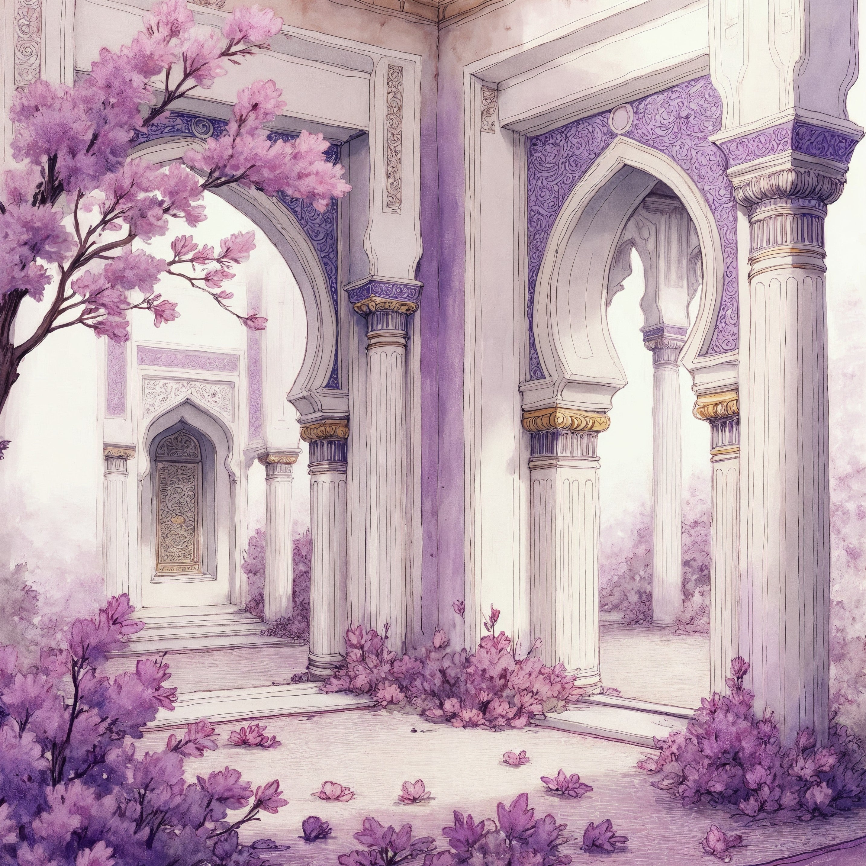 Lavender Royal Archway Maternity Backdrop