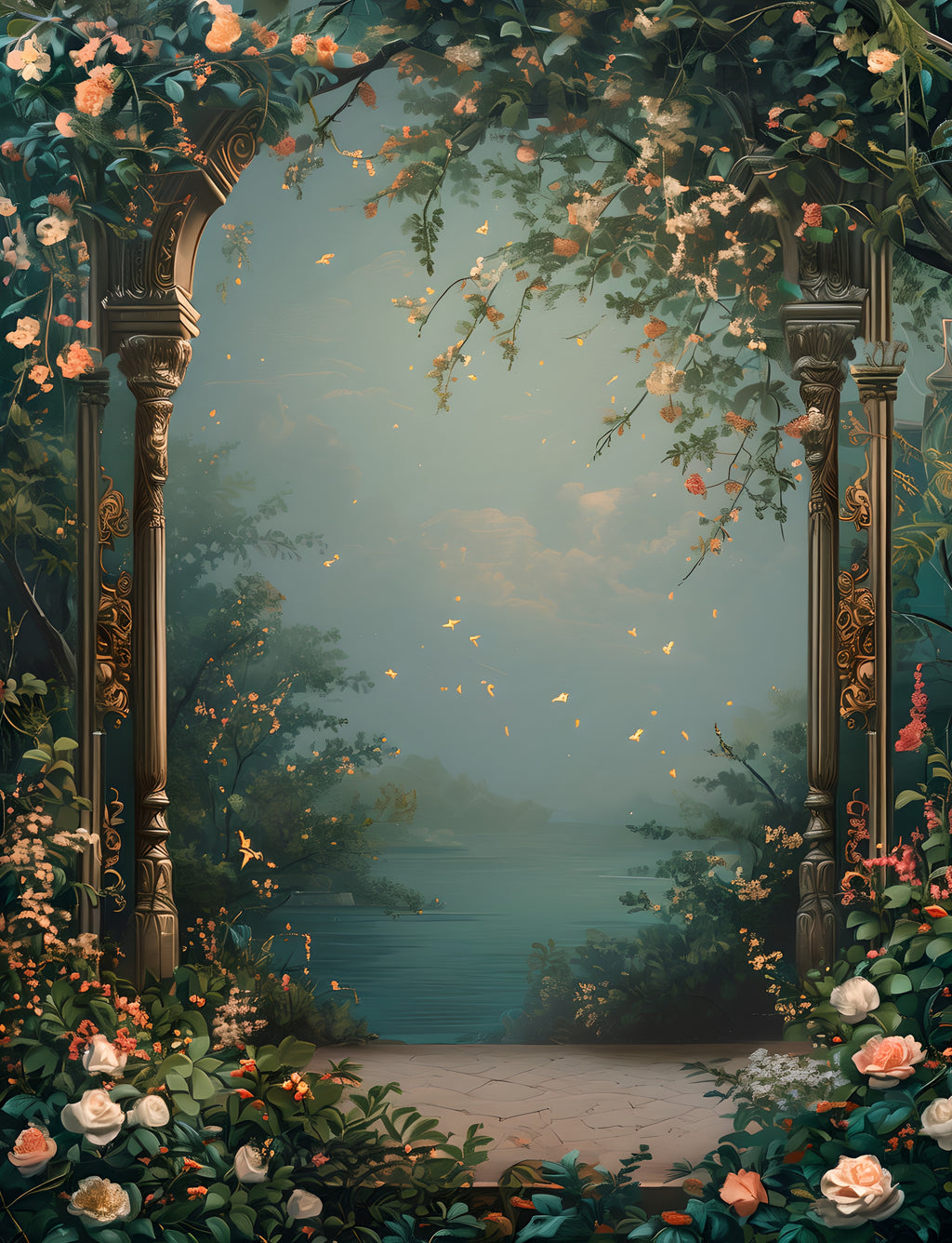 Enchanted Garden Archway Maternity Backdrop