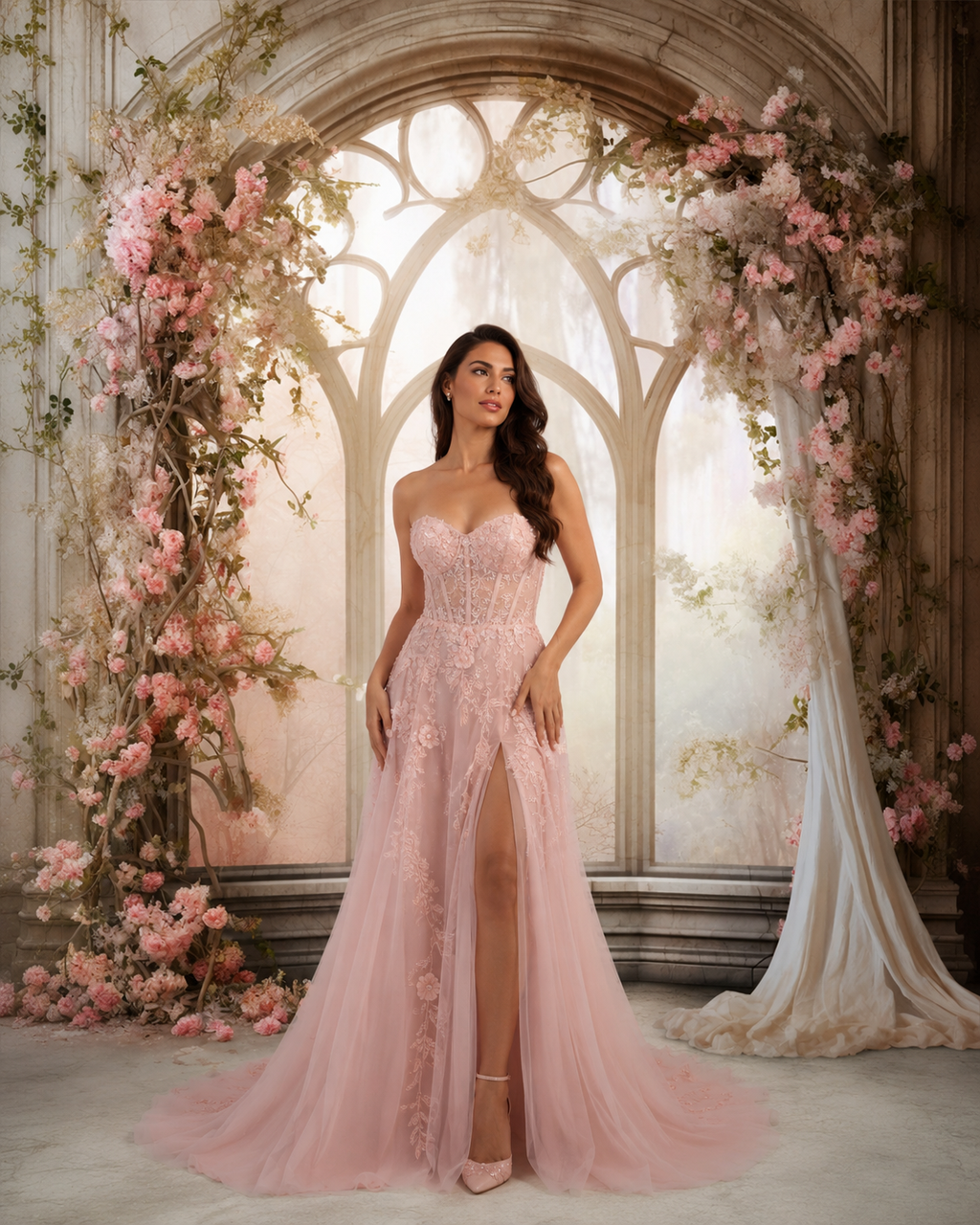 Romantic Blossom Arch Backdrop
