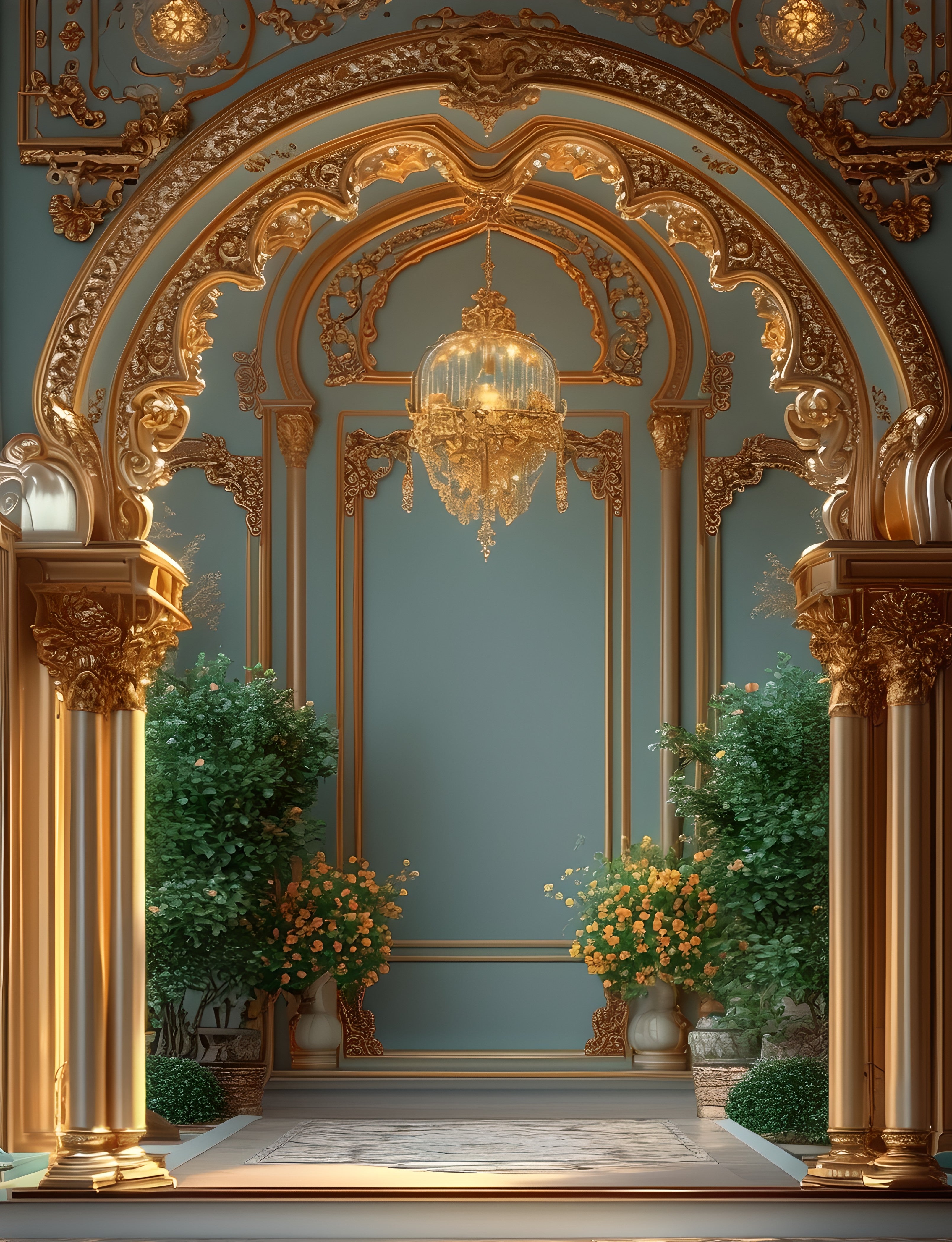 Royal Palace Archway Maternity Backdrop